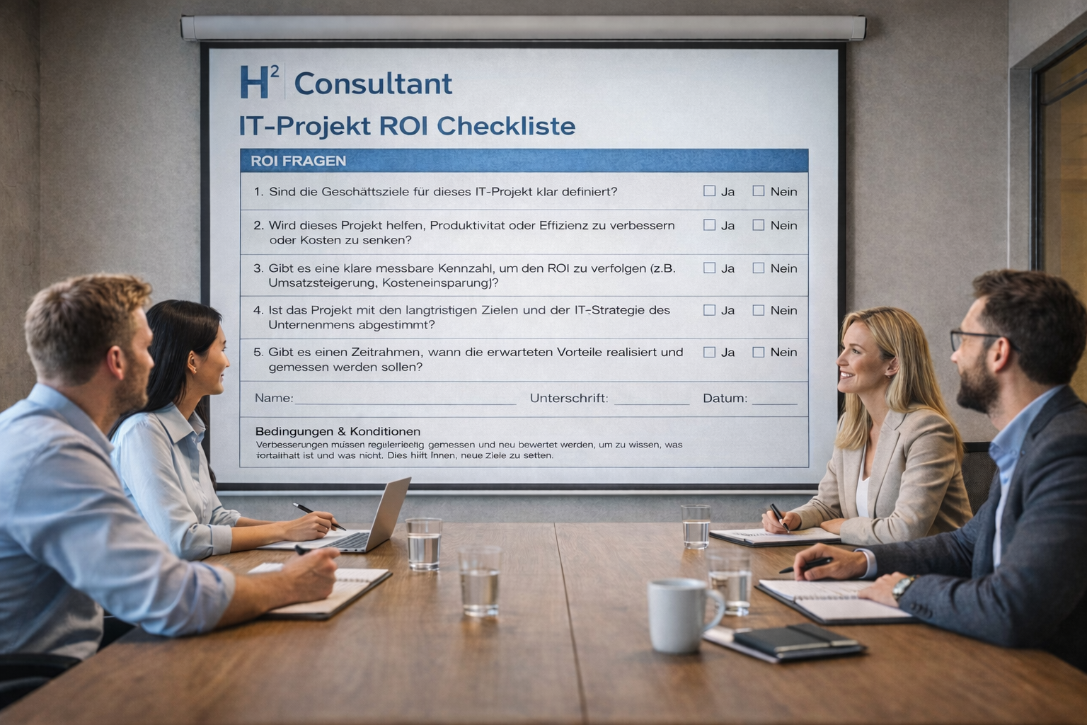 Strategische Planung und ROI Analyse